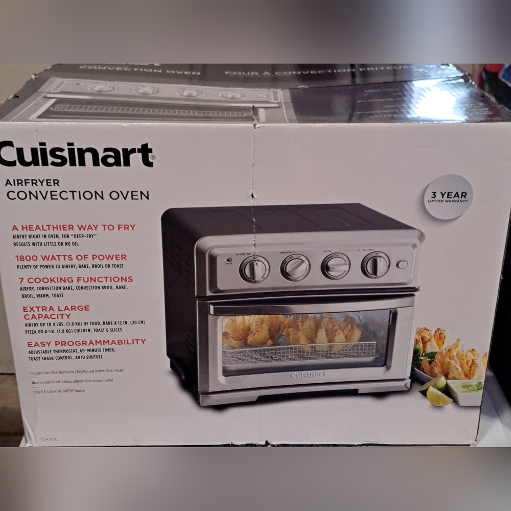 New Cuisinart Silver Air Fryer Convection Oven